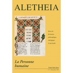 Aletheia n° 4 : La personne humaine